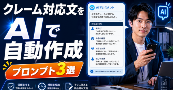 ChatGPTで「クレーム対応文・謝罪文」を作る方法【製造業・事務職向けプロンプト集2026年版】