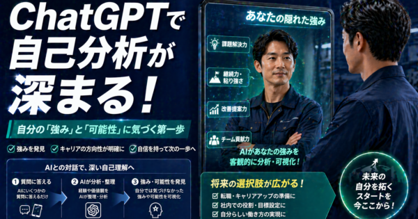 ChatGPTで「キャリア相談・自己分析」を深める方法【製造業・事務職の転職準備2026】