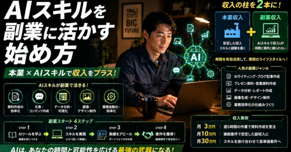 製造業・事務職が「副業」でAIスキルを活かす方法【2026年・始め方ガイド】