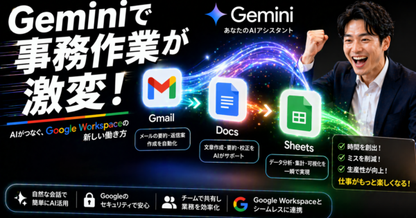 Gemini for Workspace 使い方ガイド【Googleドキュメント・Gmail・スプレッドシートで事務職が時短する2026年版】