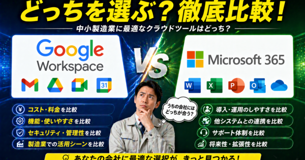 Google Workspace vs Microsoft 365——中小製造業・事務職が選ぶならどっち？【AI機能・料金を徹底比較2026年版】