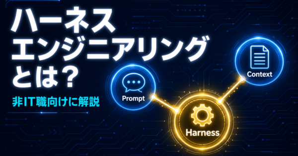 ハーネスエンジニアリングとは？プロンプト・コンテキストとの違いを非IT職向けに解説