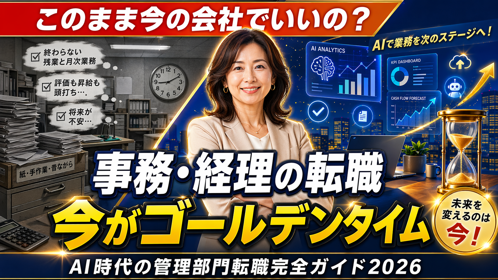 事務職・経理が「AI時代」に転職するなら今——管理部門転職完全ガイド【2026年版】