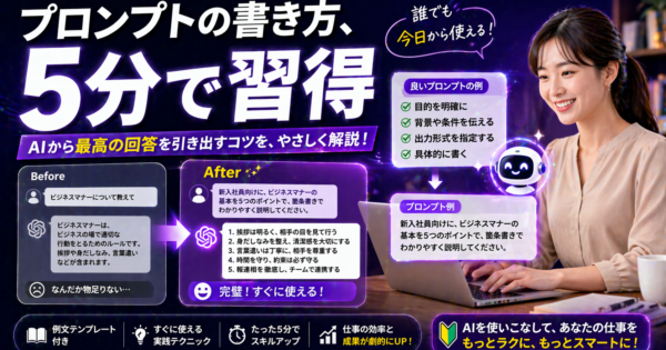 プロンプトの書き方入門【非IT職向け・5つの型とコピペ例文付き】