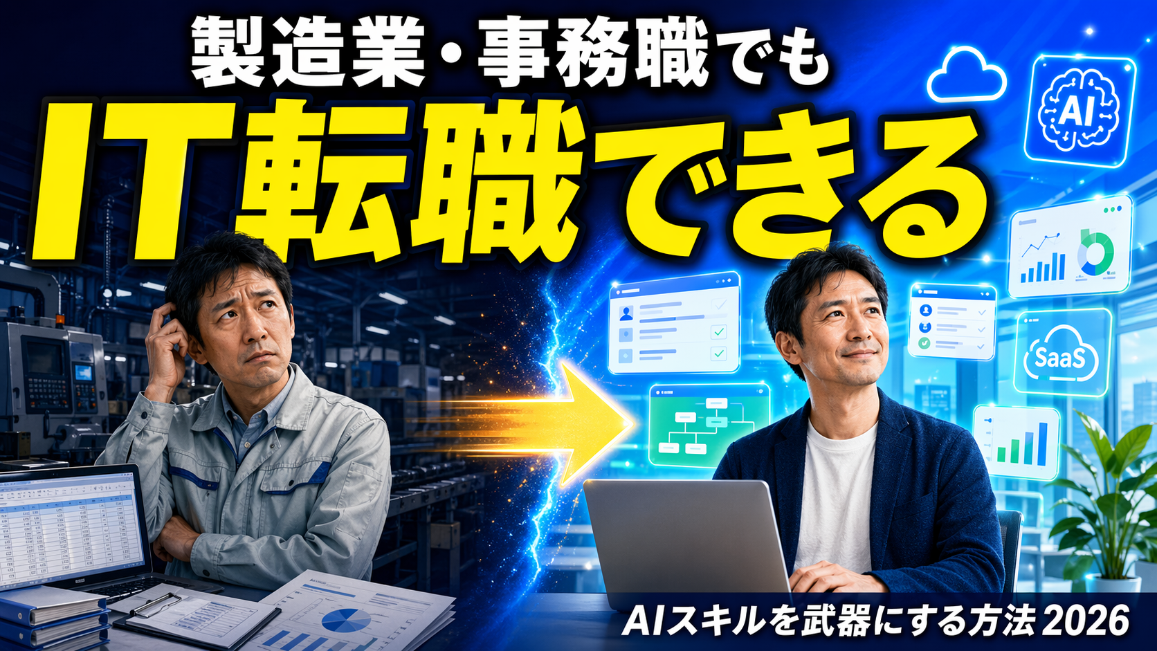 製造業・事務職からIT転職を成功させる方法【AIスキルを武器にした年収アップ転職ガイド2026】