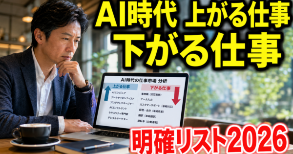 AI時代に『市場価値が上がる仕事・下がる仕事』明確リスト【2026年最新版】