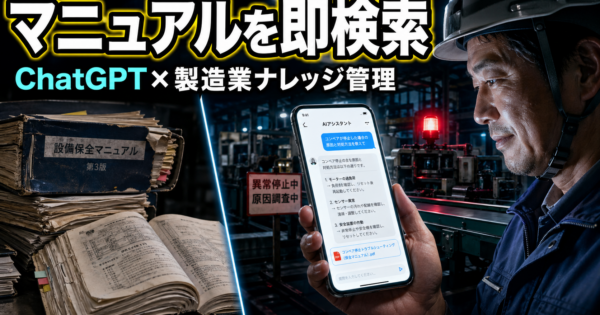 ChatGPTで社内FAQ・技術マニュアルを「即検索」できる仕組みを作る方法【製造業の技術伝承・ナレッジ共有2026年版】