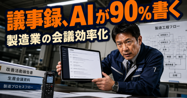 ChatGPTで議事録を自動化する方法【製造業・事務職向けプロンプト仕き2026年版】