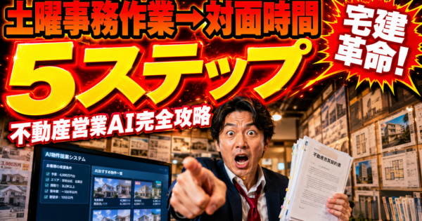 中小不動産会社のAI営業実装ガイド2026 ─ 物件紹介→契約書チェック→アフター5ステップ＋実プロンプト3本