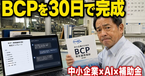 中小企業の『BCP（事業継続計画）』をAIで作る方法【経営者・総務向け2026】