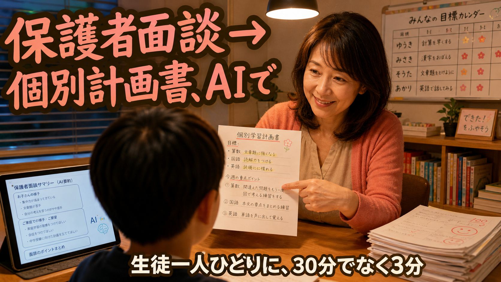 個人塾講師の『保護者面談→個別学習計画書』AIエージェント完全ガイド【小中学生個人塾2026】
