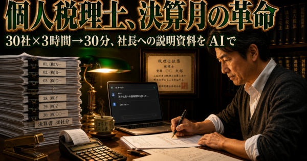 個人税理士の『法人決算→社長向け説明資料』AIエージェント完全ガイド【顧問先LTV最大化2026】
