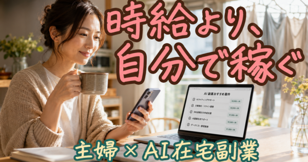 パート主婦の『時給アップ×AI在宅副業』完全ガイド【主婦2026】