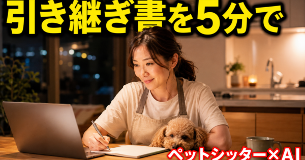 ペットシッター・出張トリマーの『飼育引き継ぎ書』AIエージェントの作り方【動物関連2026】