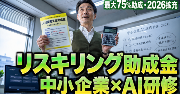 【中小企業×リスキリング助成金】2026年3月拡充版 ChatGPT・AI教育プログラム導入完全ガイド