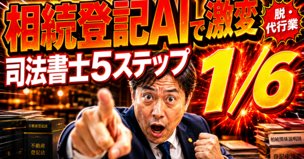 司法書士事務所『相続相談→契約書チェック→登記書類』AIエージェント ─ 所長が明日から使える5ステップ実装ロードマップ＋実プロンプト3本【2026年5月版】