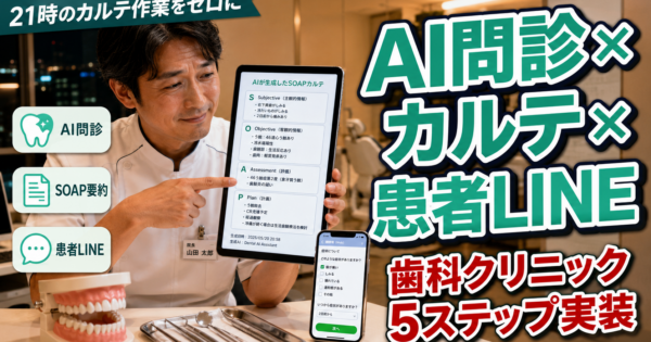 歯科クリニックの『AI問診→診療記録要約→患者LINE』エージェント ─ 開業医が明日から使える5ステップ実装ロードマップ＋実プロンプト3本【2026年5月版】