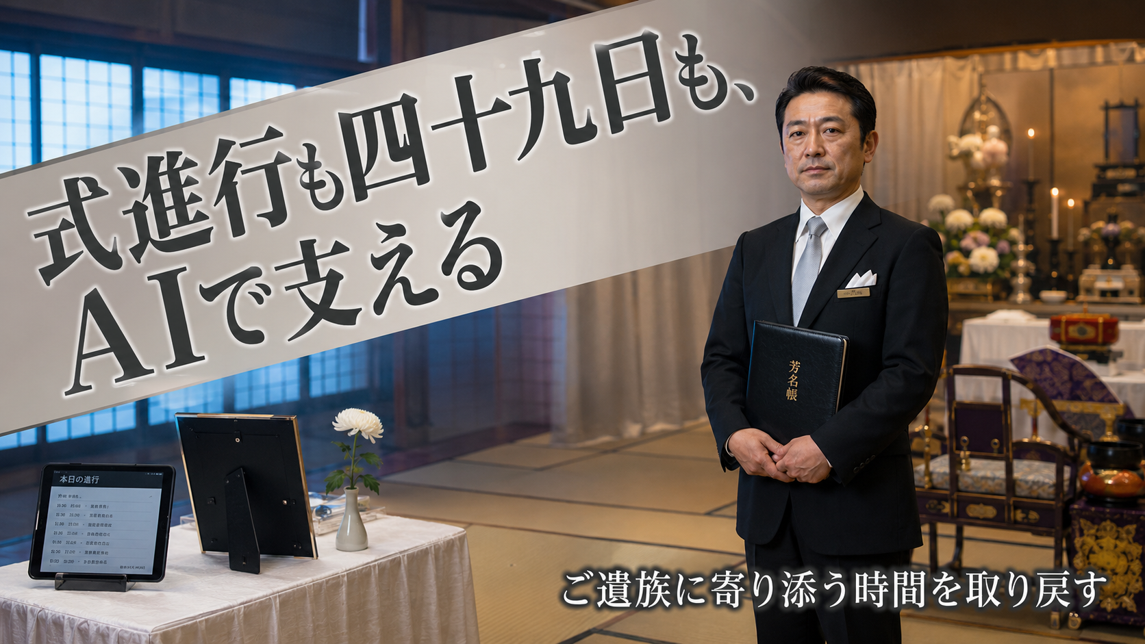 葬儀社の『式進行進捗×香典帳整理×四十九日案内』一気通貫AIエージェント完全ガイド【葬祭業2026】