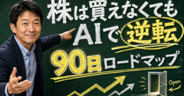 AI株高に置いていかれた非IT職が90日で逆転する『労働側の扉』【2026】