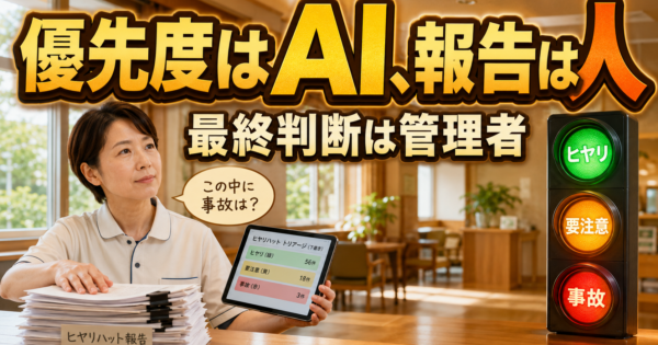 介護のヒヤリハットと事故、線引きはどこ？AIで優先度を下書きし、市町村への報告判断は管理者がする【主任・管理者向け2026】
