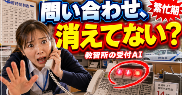 教習所の入校問い合わせをAIで一次対応｜繁忙期の取りこぼしを防ぐ【2026】