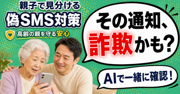 偽SMS・サポート詐欺の見分け方｜AIで一緒に確かめる親子の習慣【2026】