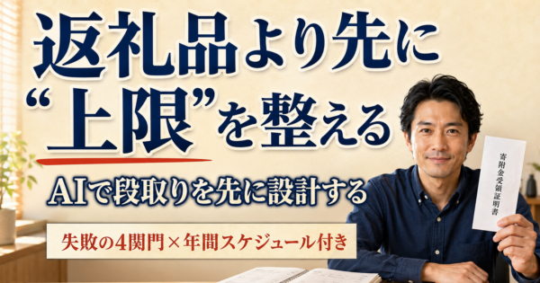 ふるさと納税、返礼品より先にAIで上限と手続きを整える【2026】