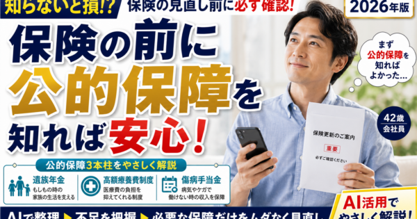 保険、言われるまま入っていませんか——公的保障を先に知り、AIで不足だけ整理する【2026】