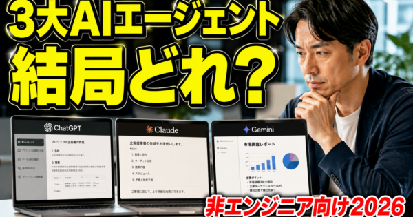 AIエージェントって結局何ができるの？非エンジニア事務職のためのClaude Code・Dify・Notion AI比較【2026年版】