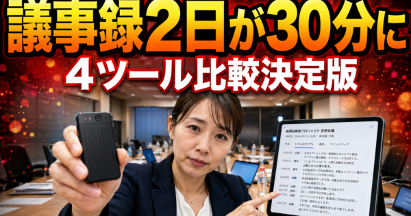 AI議事録ツール完全比較2026 ─ Notta・PLAUD NOTE・tl;dv・Otterを製造業・事務職35-50歳の議事録係が4業務シーンで選ぶ決定版