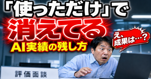 AI活用の実績、記録してますか？\”使っただけ\”で消える成果を1行で残す習慣【非IT職2026】