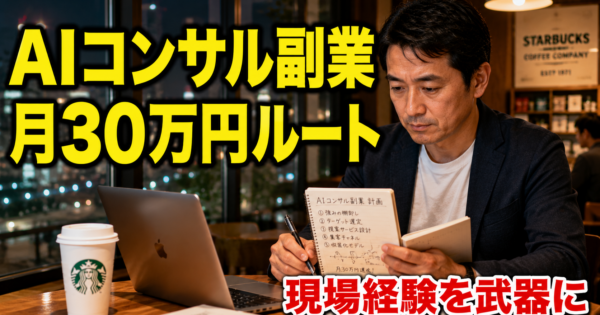 製造業・事務職の現場経験を『中小企業向けAI業務改善コンサル』副業に変える方法【2026年】