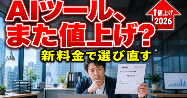 【2026年7月更新】AIツール料金改定まとめ──ChatGPT・Claude・Google AI・Microsoft 365 Copilotの最新料金で選び直す