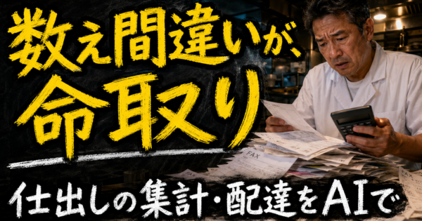 仕出し弁当店の『数え間違い』が招く欠品とロスを、AIの集計と二段照合で防ぐ【2026年版】