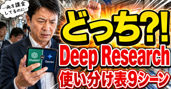 ChatGPT Deep Research vs Gemini Deep Research徹底比較｜製造業・事務職の業界調査・競合分析の使い分け2026年版