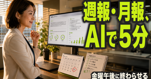 ChatGPTで週報・月報を5分で仕上げる方法【コピペOKテンプレート付き2026年版】