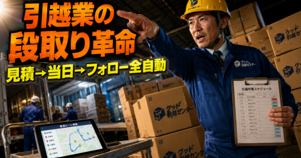 中堅引越業者の『見積→当日段取り→顧客フォロー』一気通貫AIエージェント【物流2026】