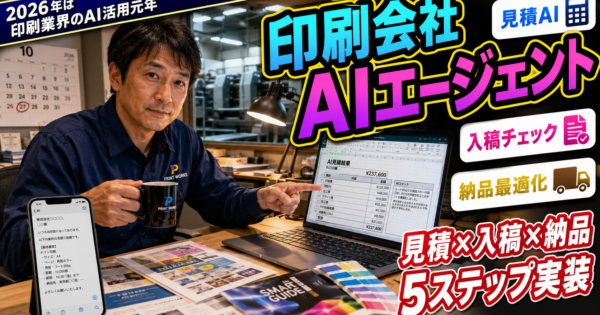 中小印刷会社の『見積→入稿→納品』AIエージェント ─ 営業担当が明日から使える5ステップ実装ロードマップ＋実プロンプト3本【2026年5月版】