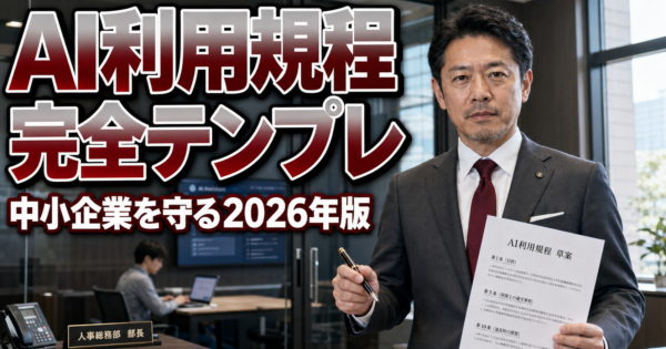 【中小企業×AI利用規程】2026年版テンプレ完全公開─社員のChatGPT利用を安全に解禁する6ステップ