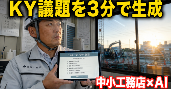 中小工務店の『現場安全管理・KYミーティング』AIエージェントの作り方【建設業2026】