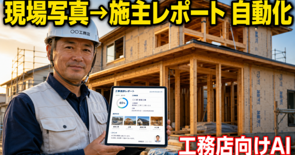 工事進捗レポートの品質ムラを工事段階マップとAIでなくす——「見えない工程」ほど施主は不安になる【工務店2026】