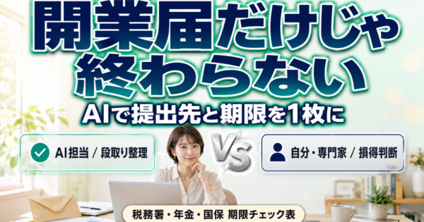 開業届から国保まで——フリーランス独立直後の手続きAI活用ガイド2026