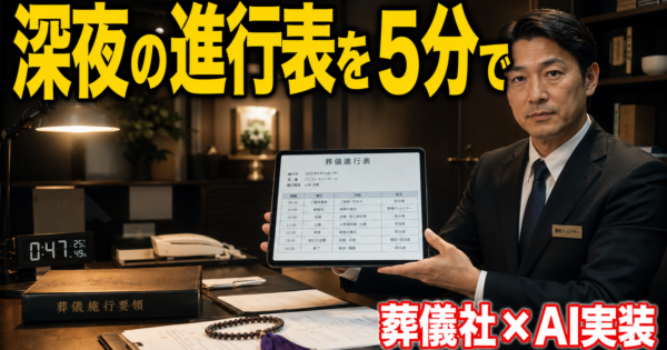 葬祭業の『式進行表・遺族説明書』AIエージェントの作り方【葬儀社・葬祭ディレクター向け2026】