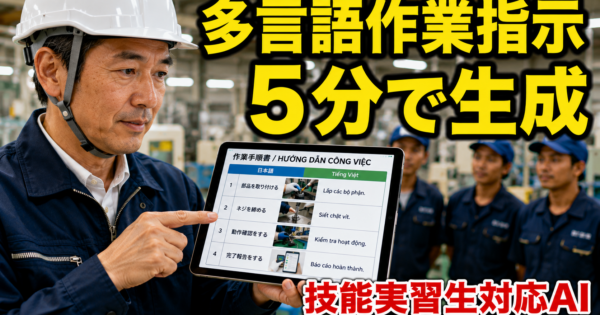 製造業の『外国人技能実習生への多言語作業指示書』をAIで作る方法【2026年】