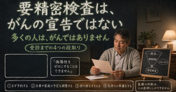 要精密検査＝がん確定ではない｜がん検診後の不安整理法【2026】