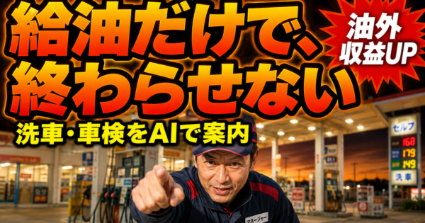 ガソリンスタンドの油外収益をAIエージェントで伸ばす【洗車・車検・オイル案内の自動化2026】