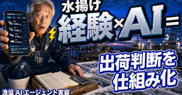 漁協・水産加工業の『水揚記録→市場価格判断→出荷配分』AIエージェント実装ガイド｜67歳組合長が手書きノートを卒業する5ステップ【2026年版】