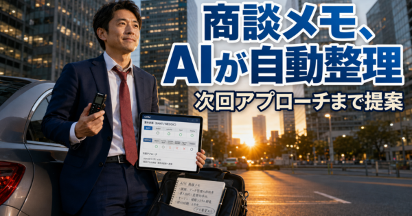 法人営業職の『商談記録→次回アプローチ提案』AIエージェント完全ガイド【BtoB営業2026】