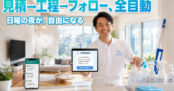 ハウスクリーニング個人事業主の『見積→当日工程→顧客フォロー』一気通貫AIエージェント完全ガイド【清掃業2026】