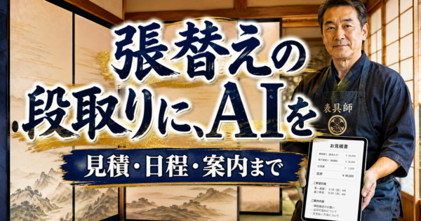 表具店の張替えは「見立て」が9割。襖紙選びをAIで見える化する見積術【ふすま障子網戸2026】